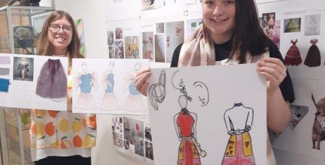 Student Artwork in Seven Stories Exhibition