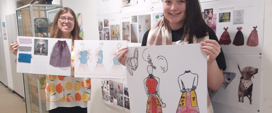 Student Artwork in Seven Stories Exhibition