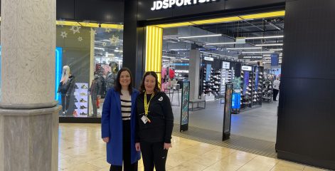 Vicky Cross, Head of Department, Gateshead College and Michelle Howe, JD Sports