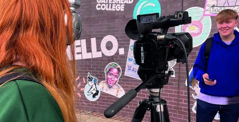 Media Students filming video