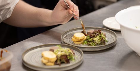 Food being plated