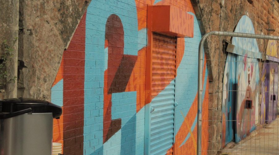 Students help create public art at disused railway arches 